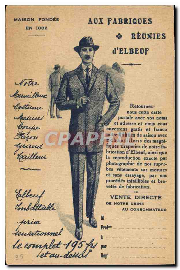 CPA Publicite Fabriques Reunies d'Elbeuf 