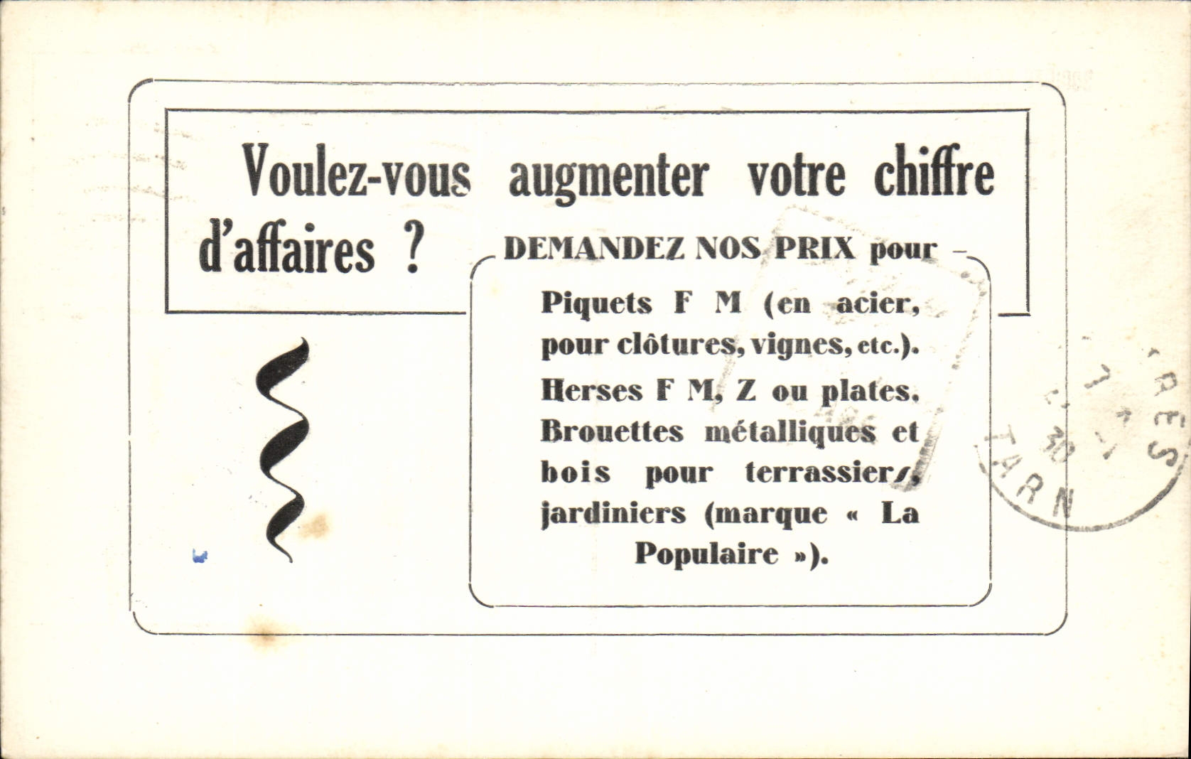 CPA Publicite Societe Ferroneries du Midi Sylvain Duprat Toulouse 