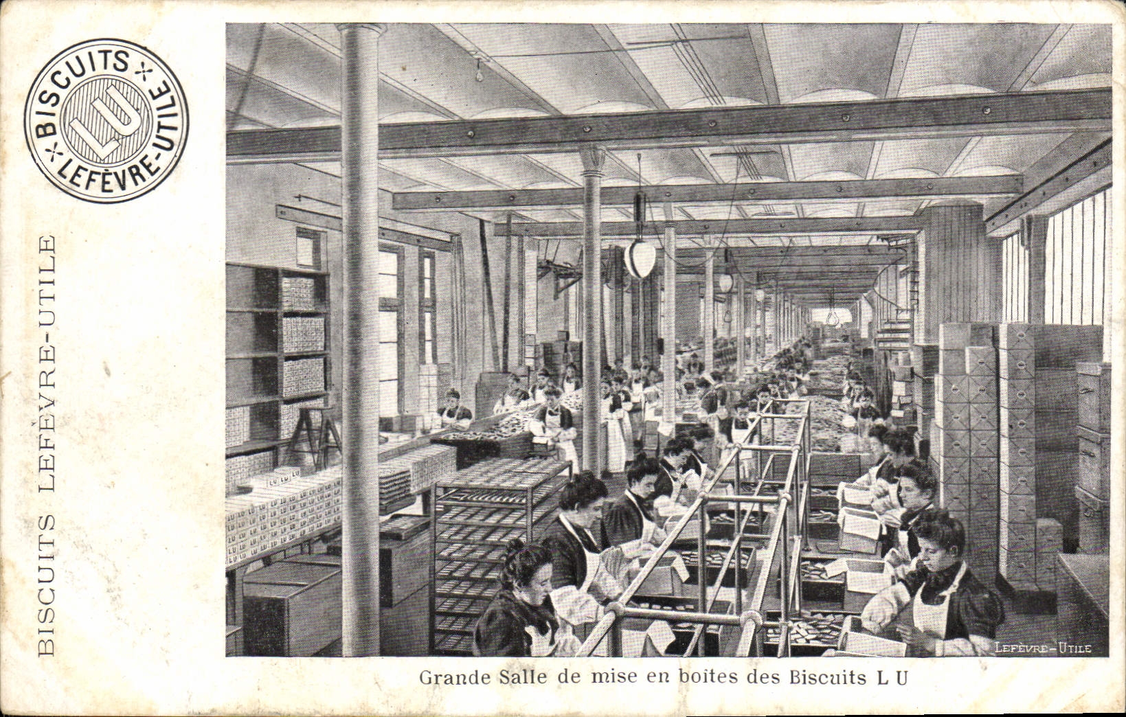 Grande Salle de mise en boîtes des Biscuits LU — Lefèvre-Utile