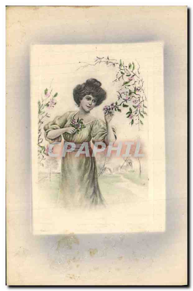 CPA Fantaisie Illustrateur Femme 