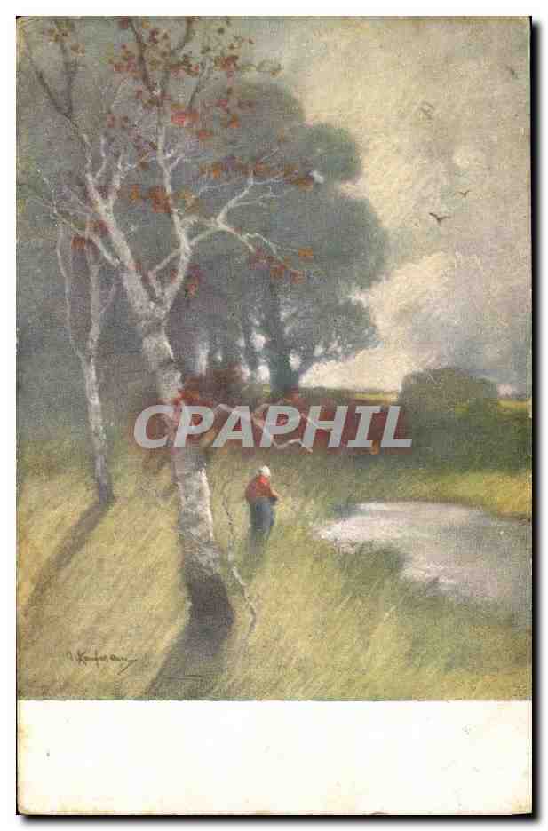 CPA Fantaisie Illustrateur Femme 
