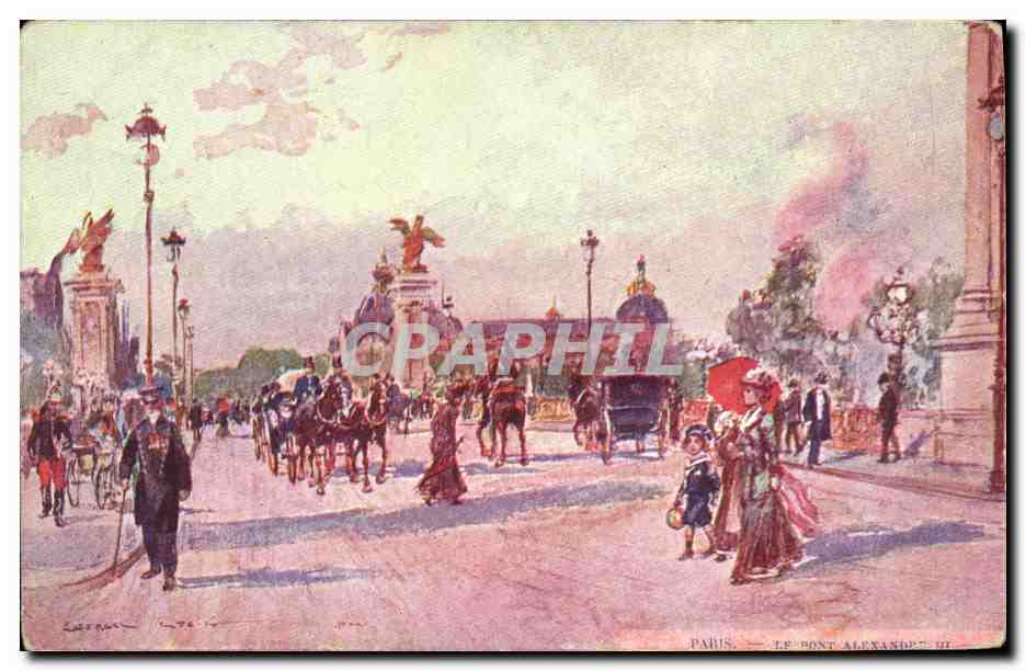 CPA Fantaisie Illustrateur Stein Paris Le pont Alexandre III