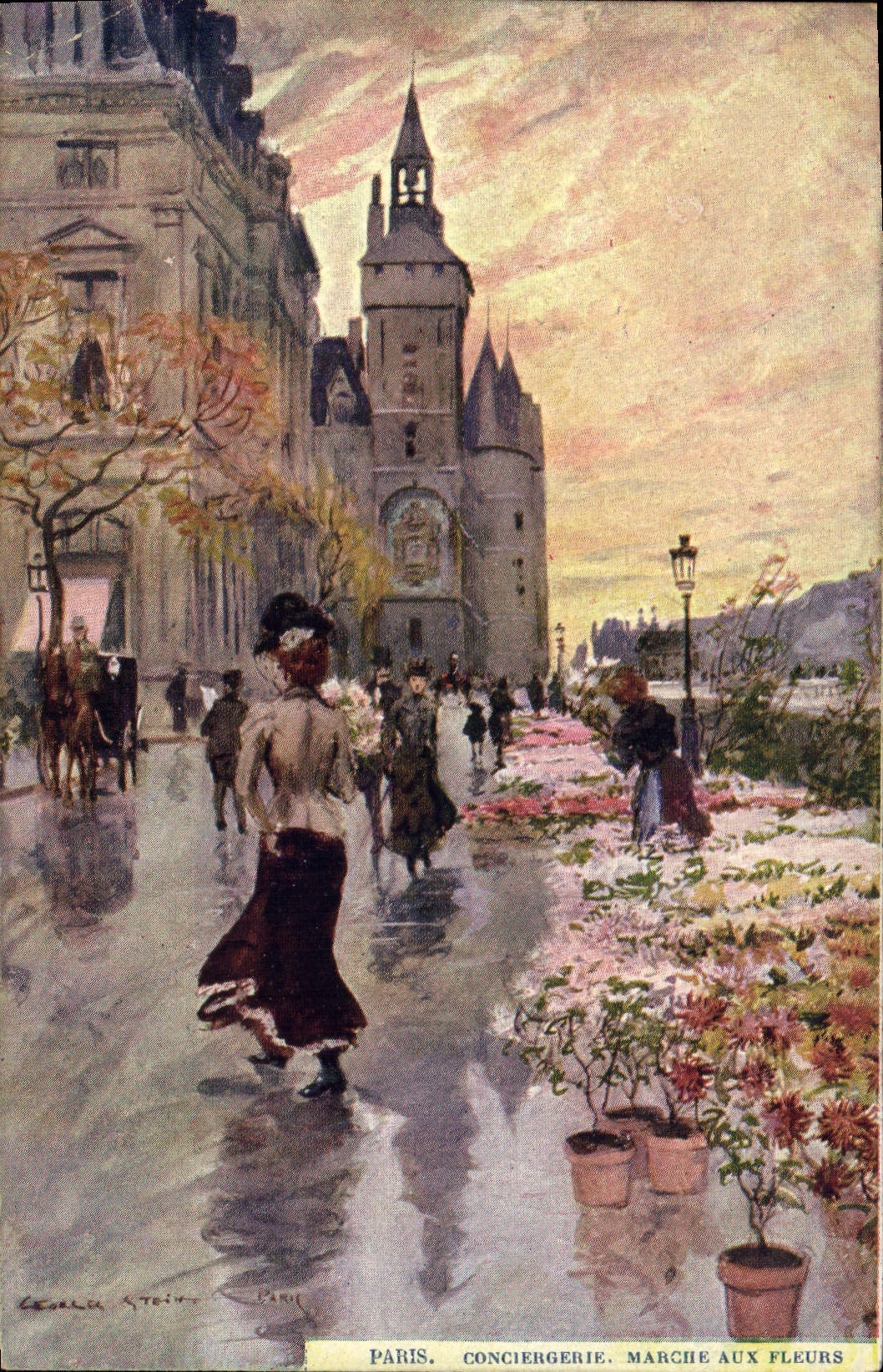 Paris. Conciergerie. Marché aux fleurs — Georges A. Toirin, Paris