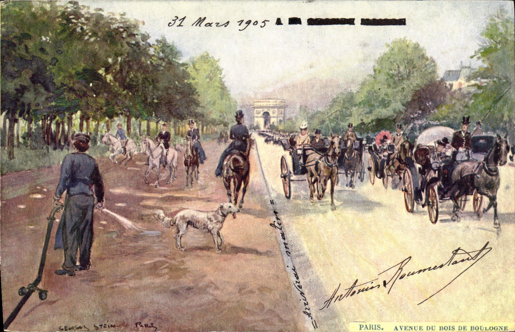 Paris — Avenue du Bois de Boulogne — Georges Stein — édition Antonin Foumestant