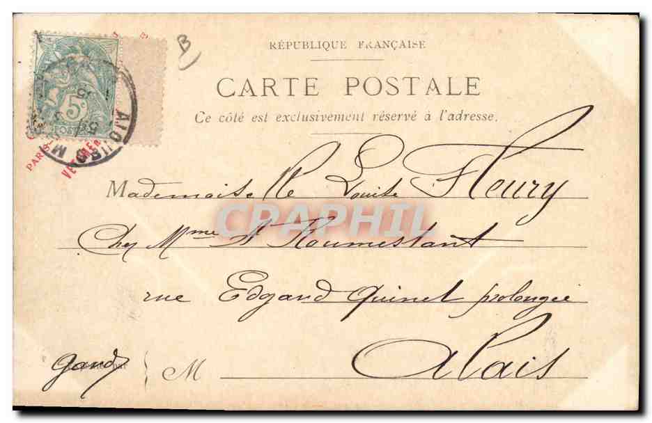 Paris — La Légion d'Honneur et la Gare d'Orléans, Quai d'Orsay — Rückseite