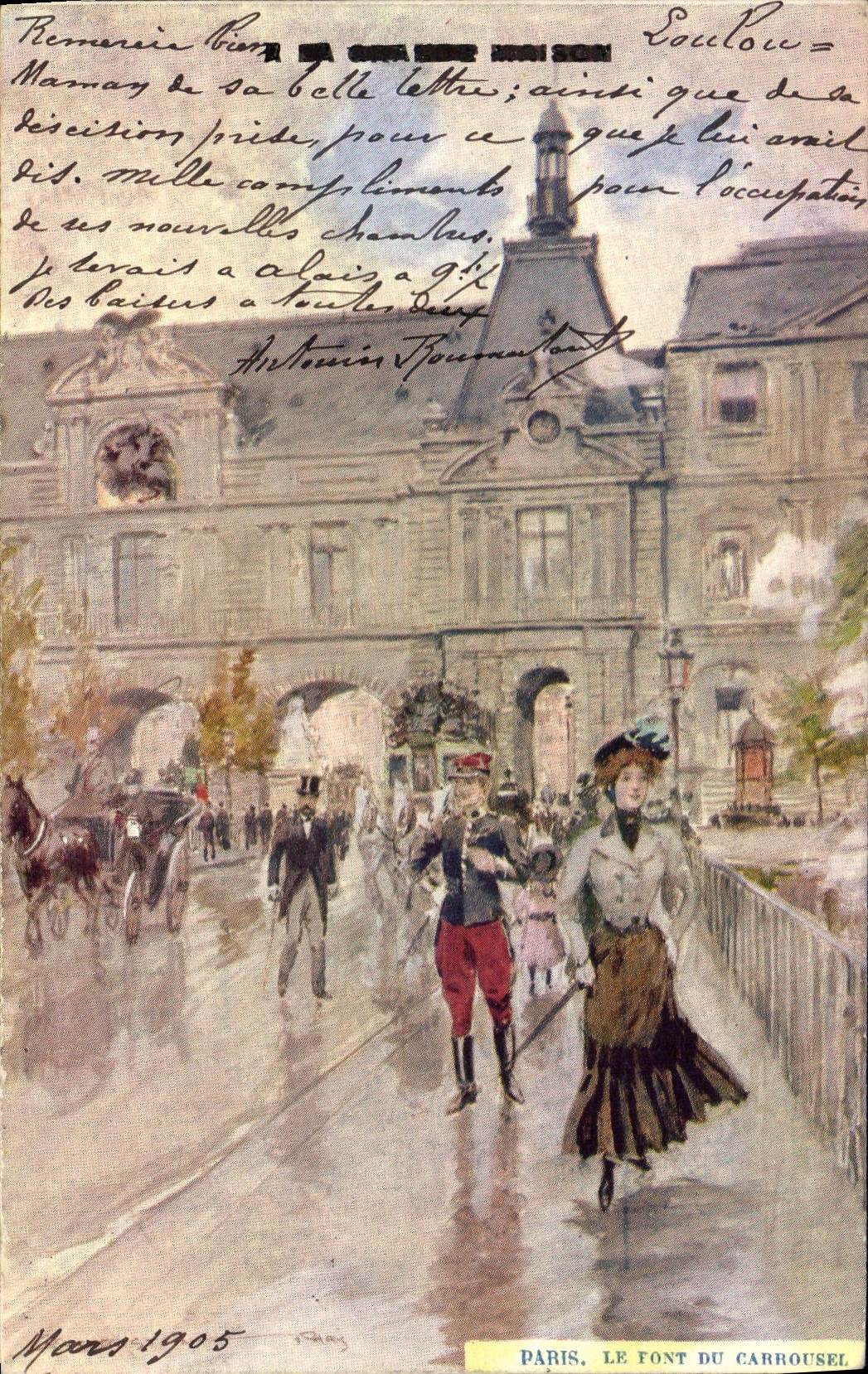 CPA Fantaisie Illustrateur Stein Paris Le Pont du Carrousel