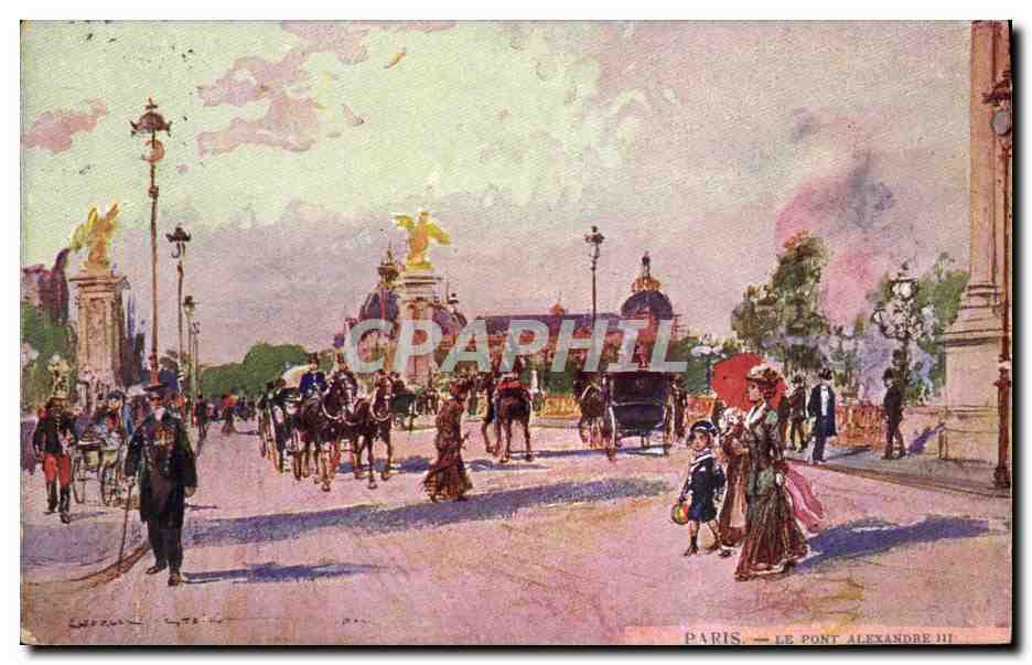 CPA Fantaisie Illustrateur Stein Paris Le Pont Alexandre III