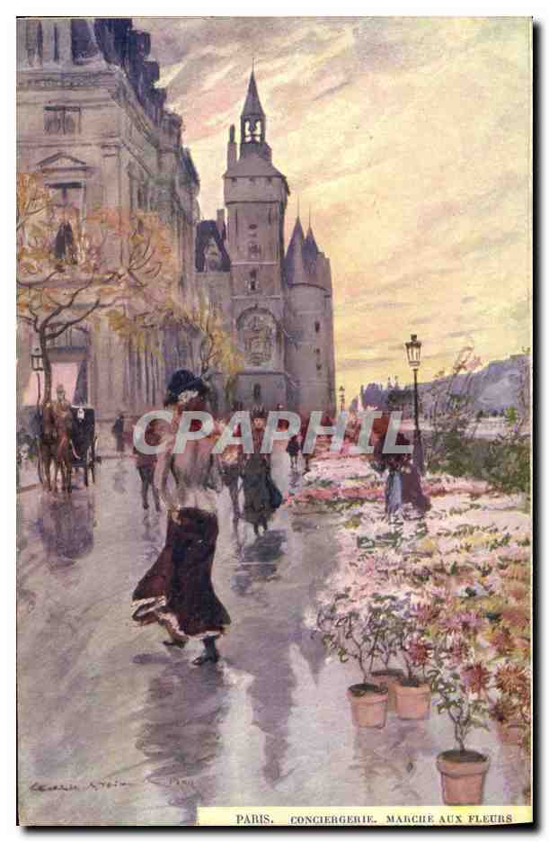 Paris, Conciergerie — Marché aux Fleurs — Éditeur : A. Téton