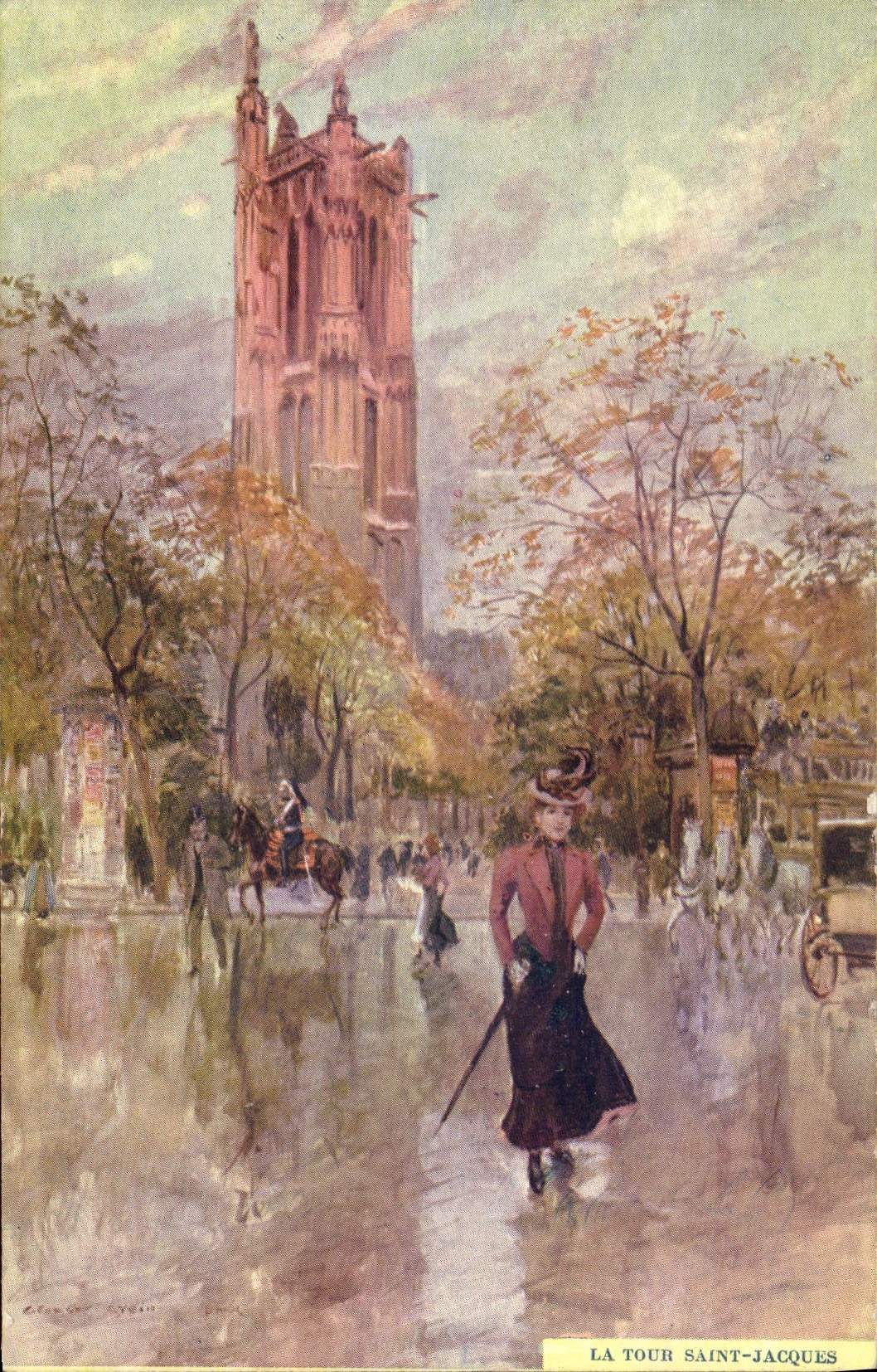 CPA Fantaisie Illustrateur Stein Paris La Tour Saint Jacques