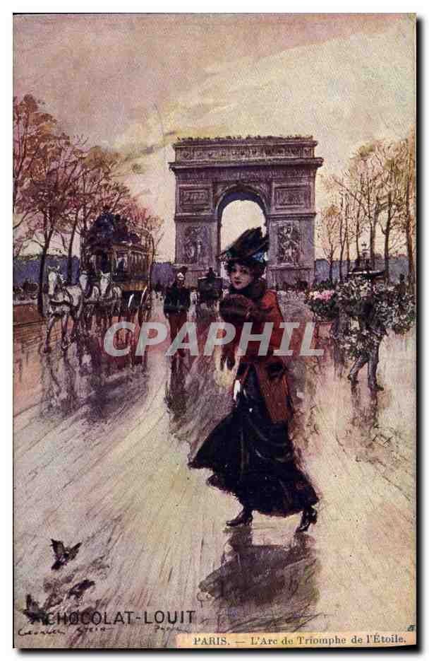 CPA Fantaisie Illustrateur Stein Paris L'Arc de Triomphe de l'Etoile