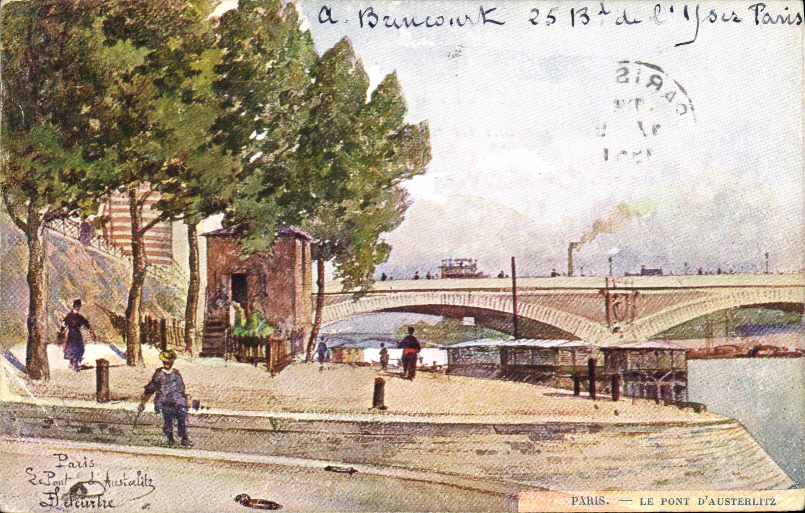 CPA Fantaisie Illustrateur Stein Paris Le Pont d'Austerlitz