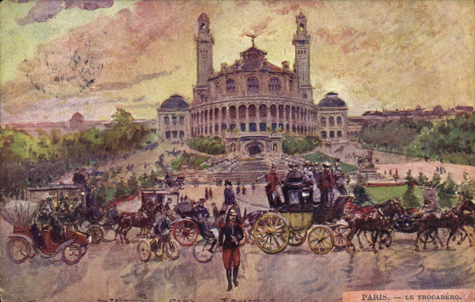 CPA Fantaisie Illustrateur Stein Paris Le Trocadero