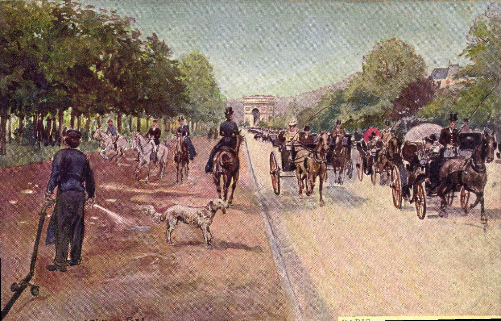 Vue de Paris — Avenue de l'Arche de Triomphe — Éditeur non identifié