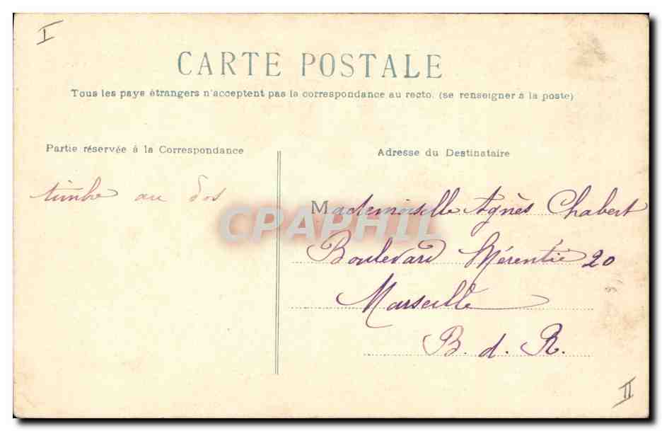 CPA Fantaisie Fleurs  — Back