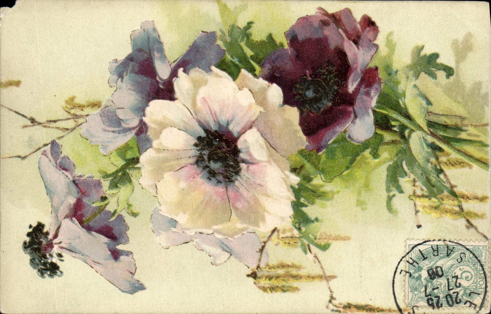 CPA Fantaisie Fleurs 