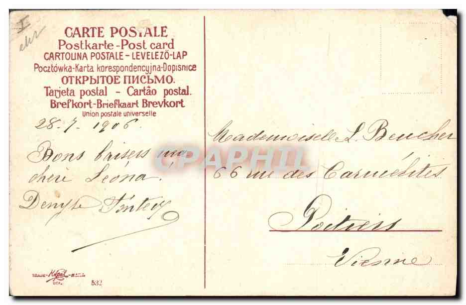 CPA Fantaisie Fleurs  — Rückseite