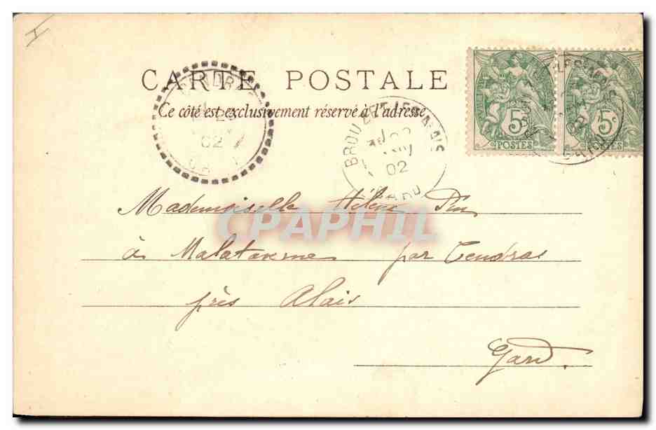 CPA Fantaisie Fleurs  — Rückseite