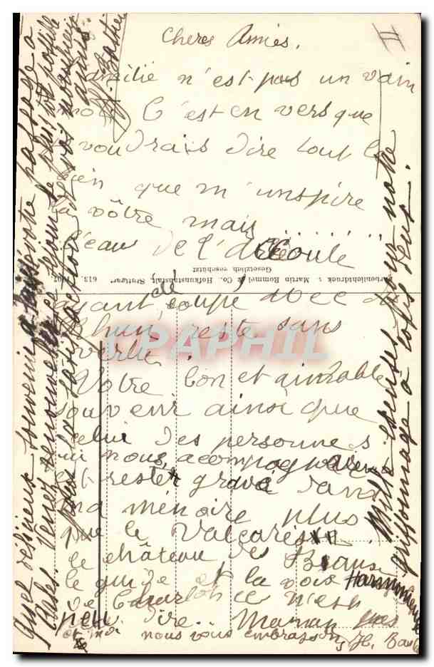CPA Fantaisie Fleurs  — Rückseite