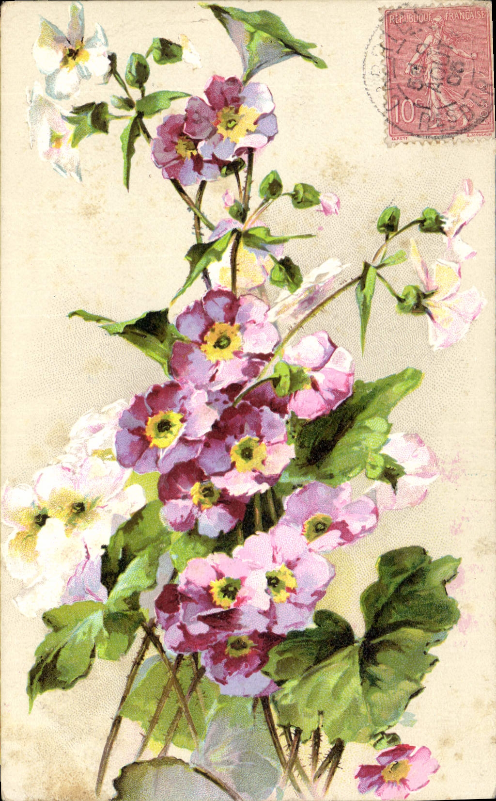 CPA Fantaisie Fleurs 