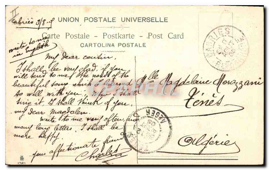 CPA Fantaisie Fleurs  — Rückseite