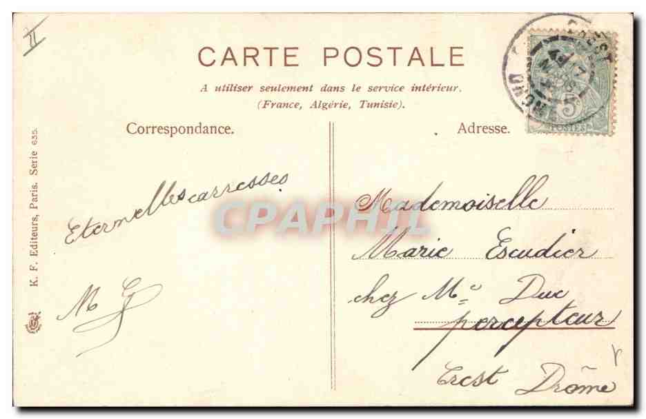CPA Fantaisie Fleurs  — Rückseite