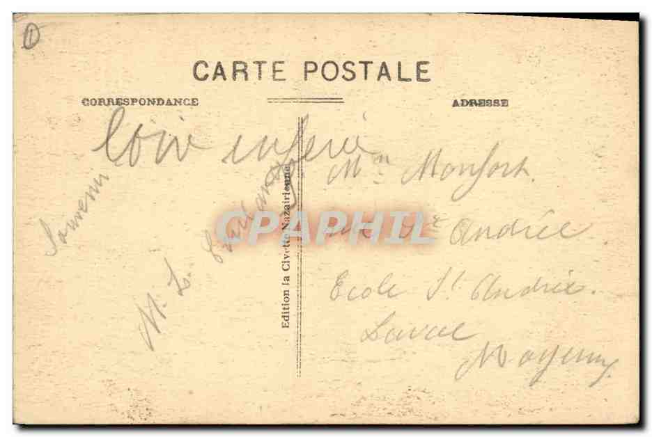 CPA Phare St Nazaire Les phares de la nouvelle entree du port — Rückseite