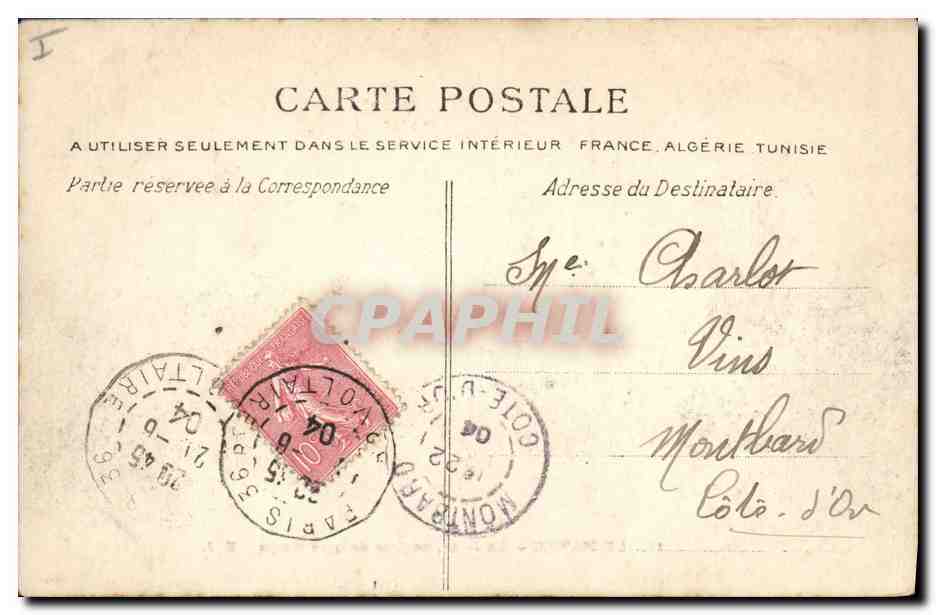 CPA Phare Le Havre La jetee un jour de gros temps — Rückseite