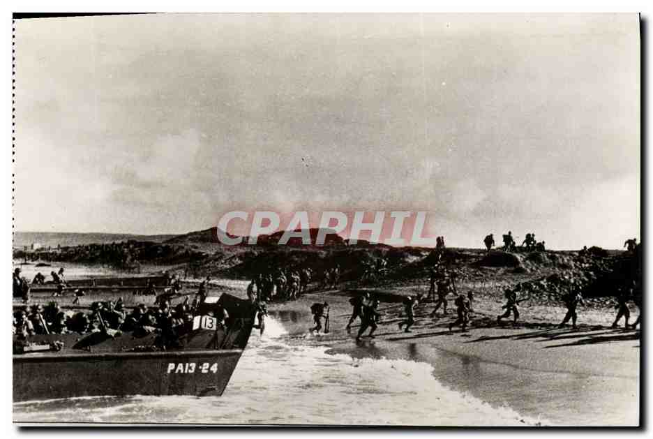 Débarquement — entraînement des C.E.F. en Afrique du Nord — éditeur CPAPHIL, n° de série PAI3-24