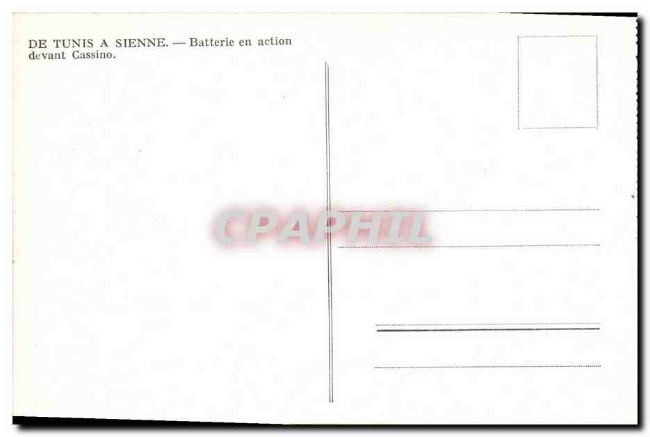 Batterie en action devant Cassino — De Tunis à Sienne — Reverso