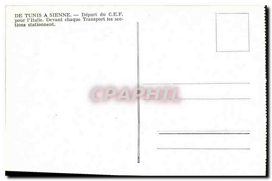 Départ du C.E.F. de Tunis à Sienne — pour l'Italie — Reverso