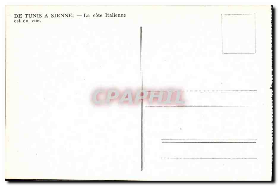 Vue de la côte italienne — De Tunis à Sienne — CPAPHIL — Reverso