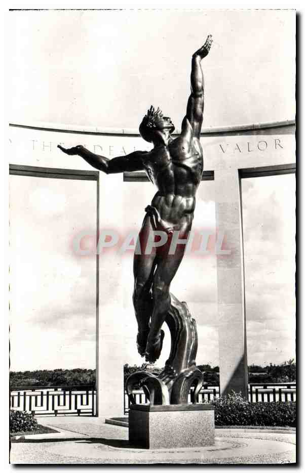 CPM Militaria St Laurent sur Mer omaha Beahc Le memorial americain
