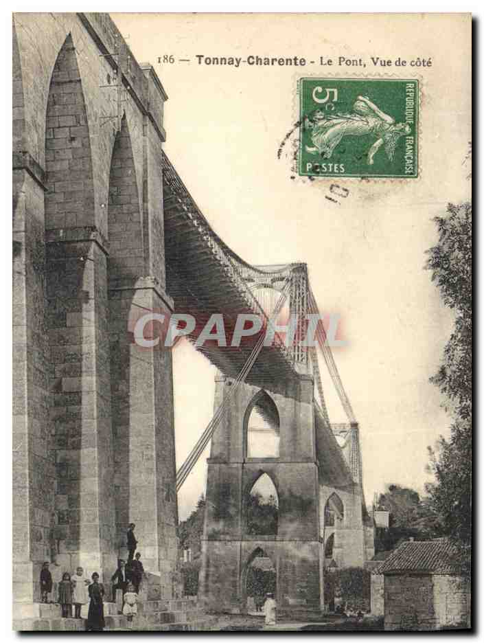 CPA Pont Vue de cote Tonnay Charente