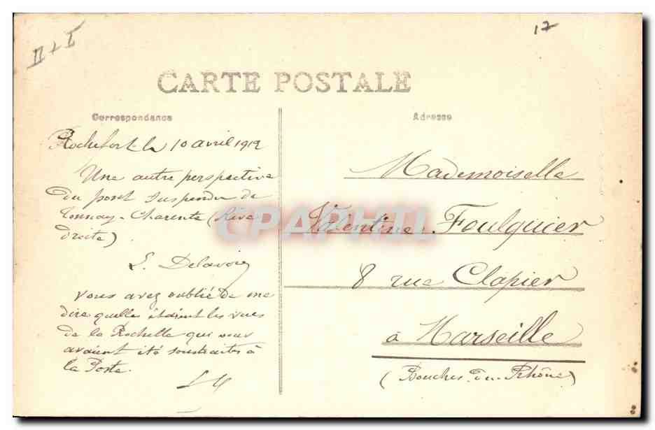 CPA Pont Vue de cote Tonnay Charente — Rückseite