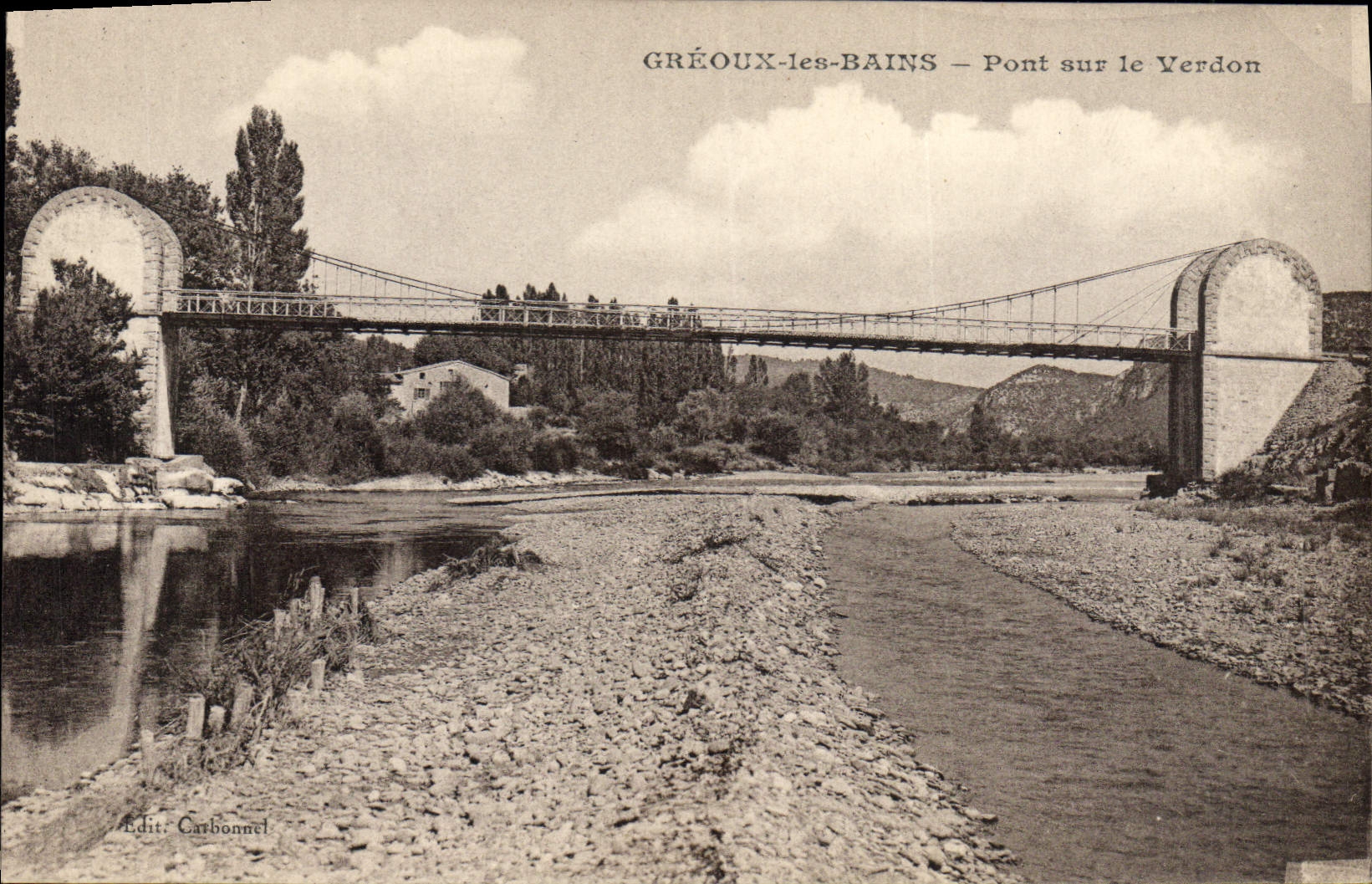 CPA Pont sur le Verdon Greoux les Bains