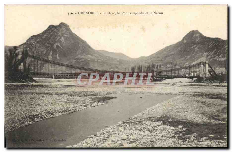 CPA Pont suspendu et le Neron le Drac Grenoble