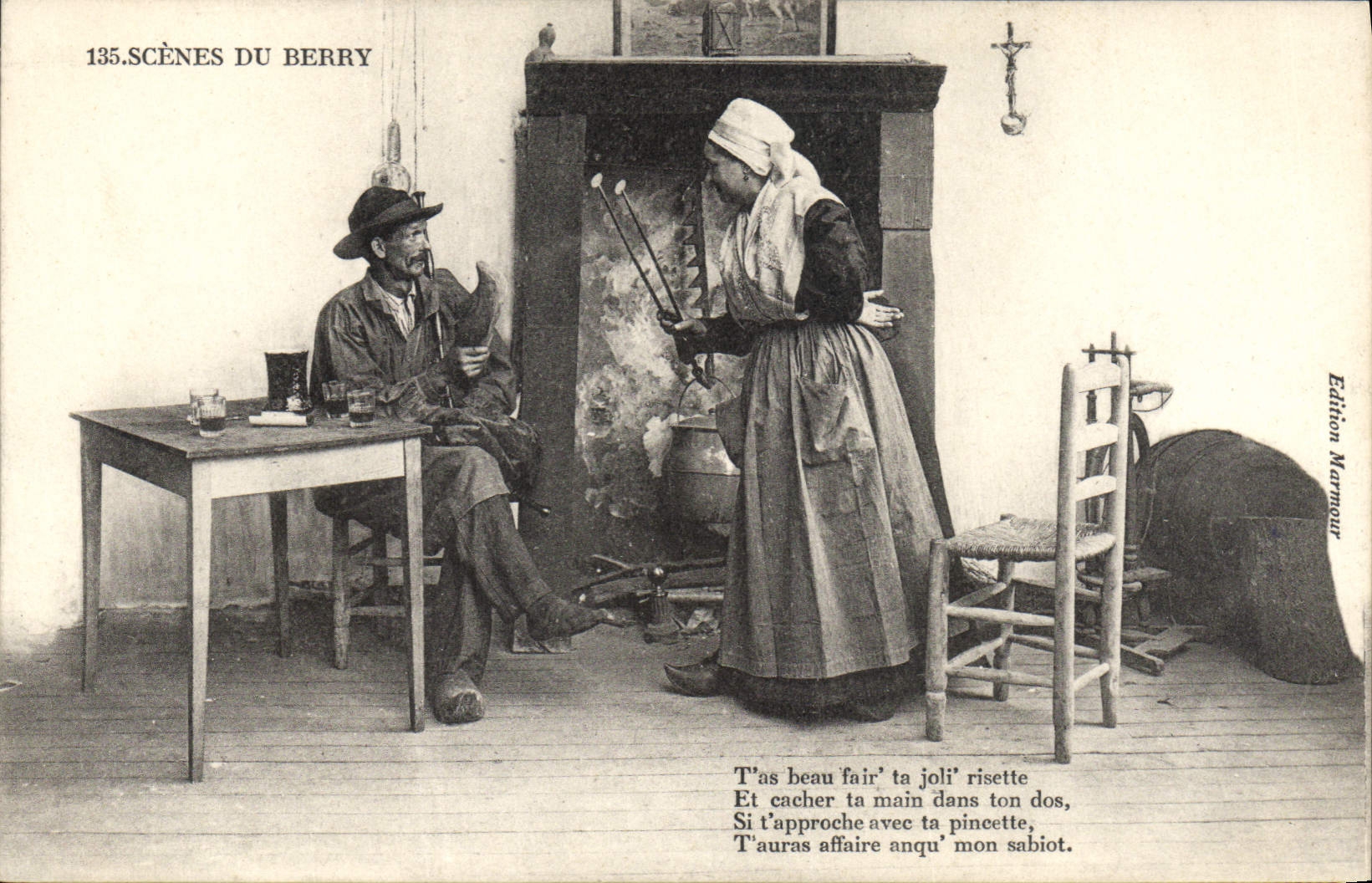 CPA Folklore Scenes du Berry