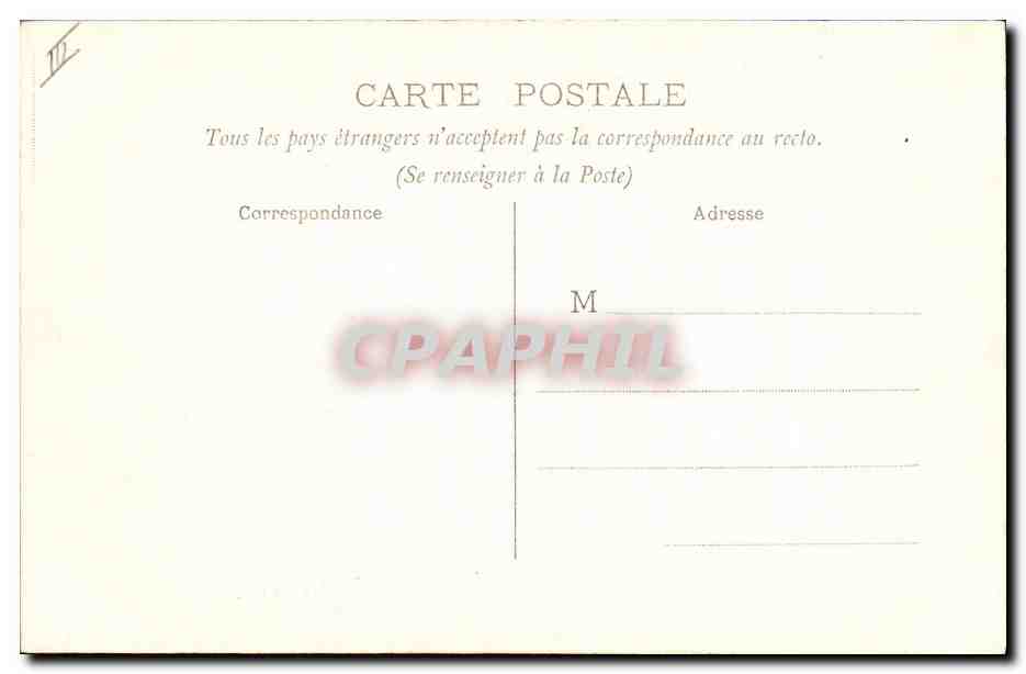 CPA Folklore Scenes du Berry — Verso