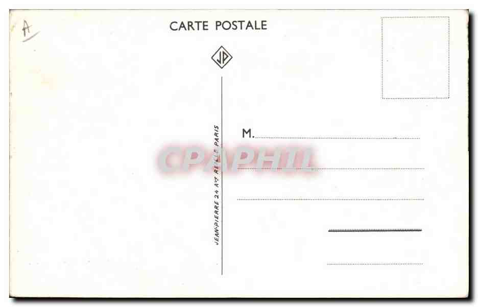 CPA Folklore Provinces du Centre — Verso