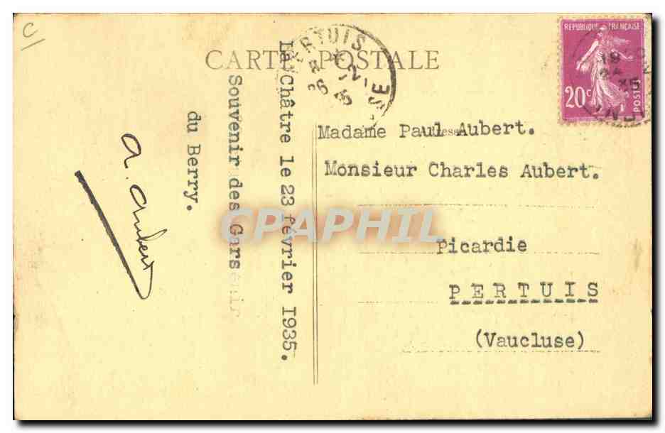 CPA Folklore Le louee des valets TOP — Verso