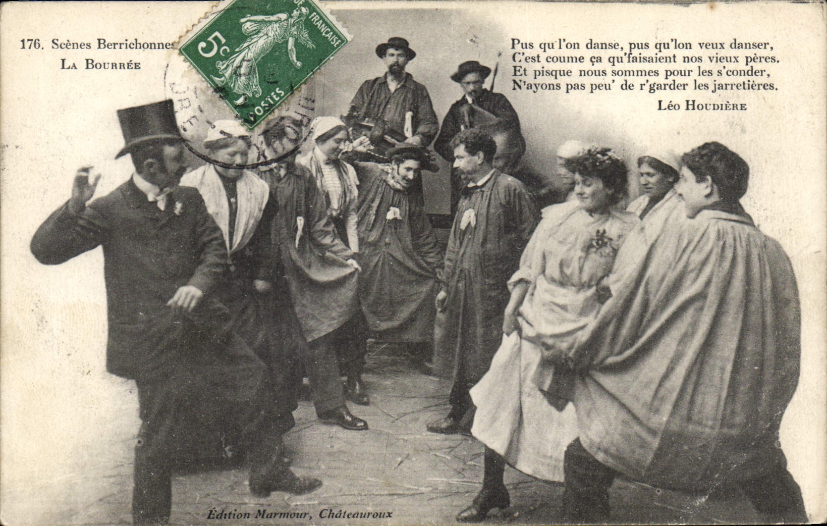 CPA Folklore Scenes Berrichonnes La Bourree
