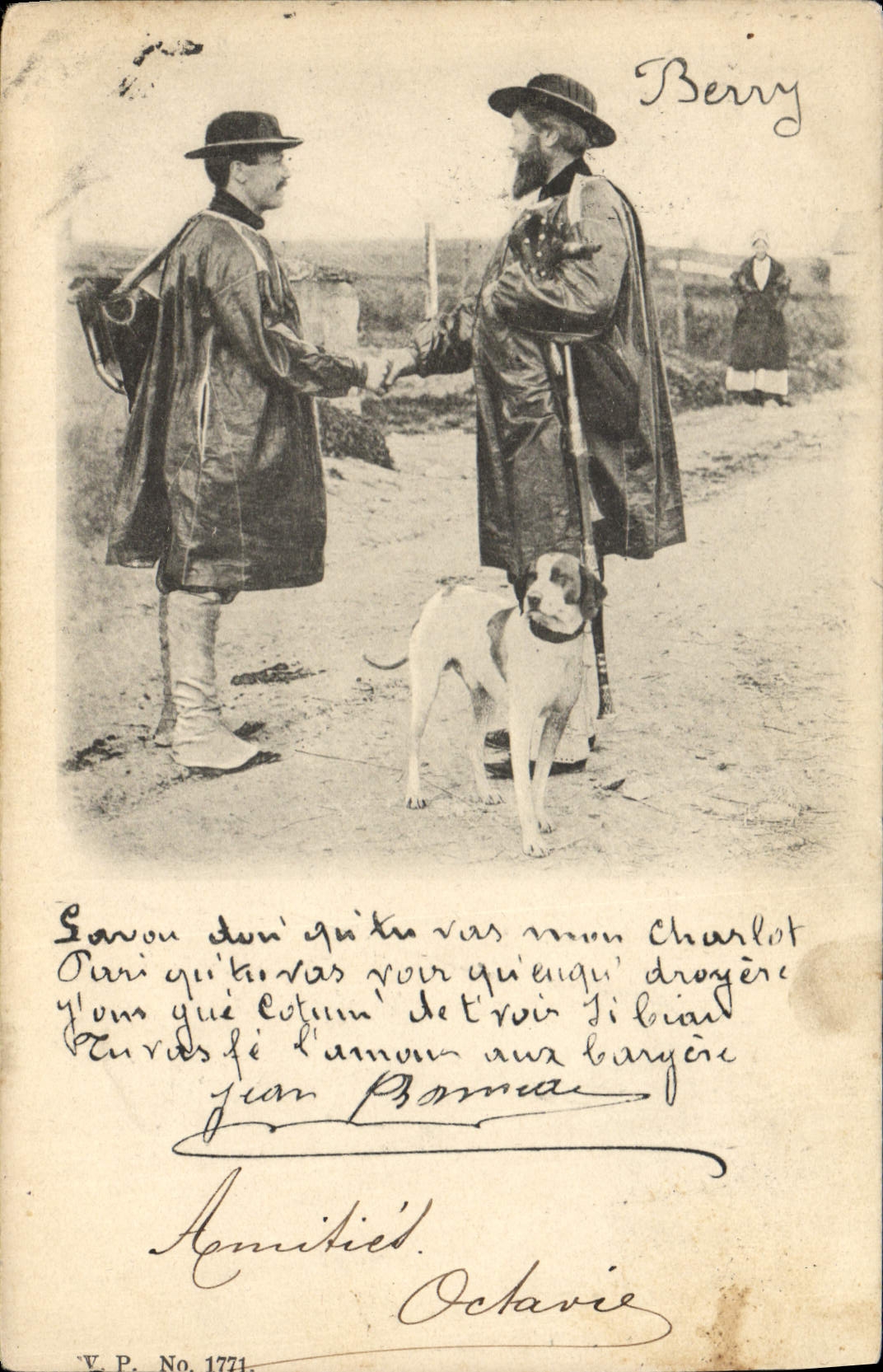 CPA Folklore Jean Rameau Chien