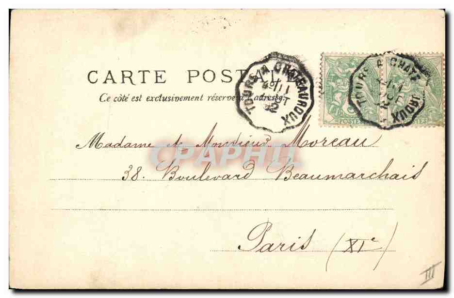 CPA Folklore Jean Rameau Chien — Verso