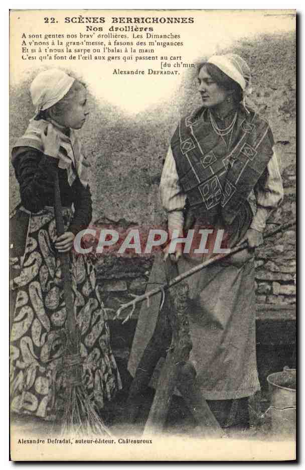 CPA Folklore Scenes Berrichonnes Nos drollieres
