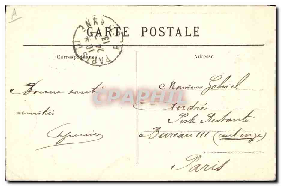 CPA Folklore Au Berry Profil Berrichon — Verso