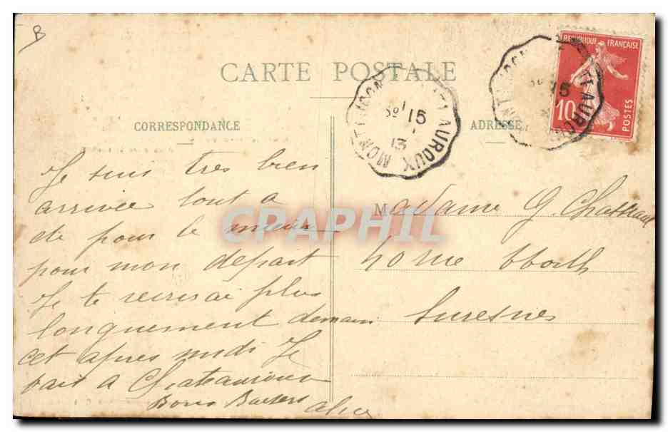 CPA Folklore Au Berry Scene rustique Poules — Verso