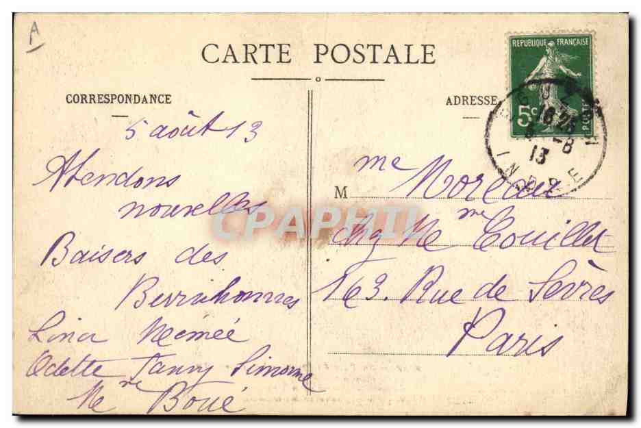 CPA Folklore Au Pays du Berry Les fiancailles — Verso