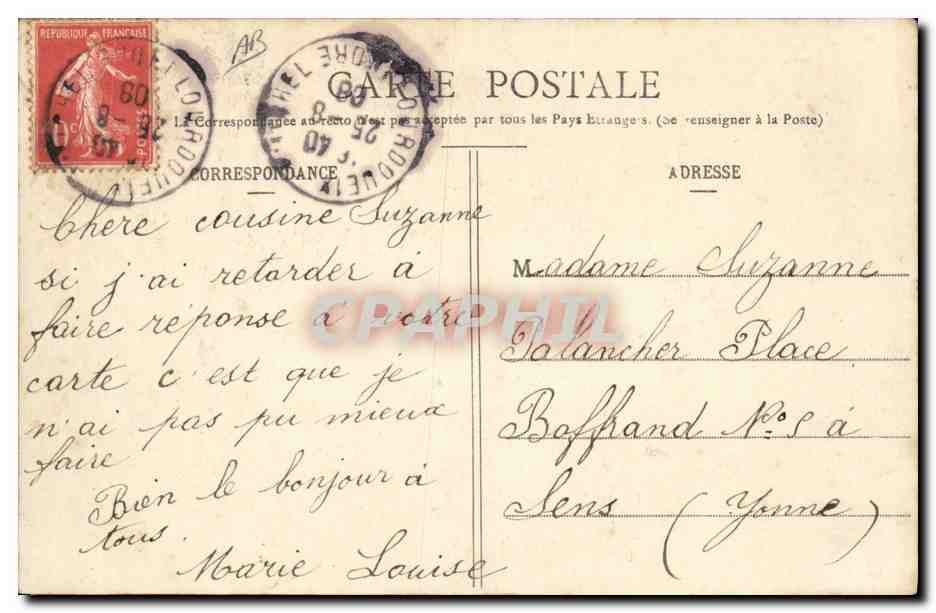 CPA Folklore Enfants La Vallee noire Souvenir de Berry — Verso