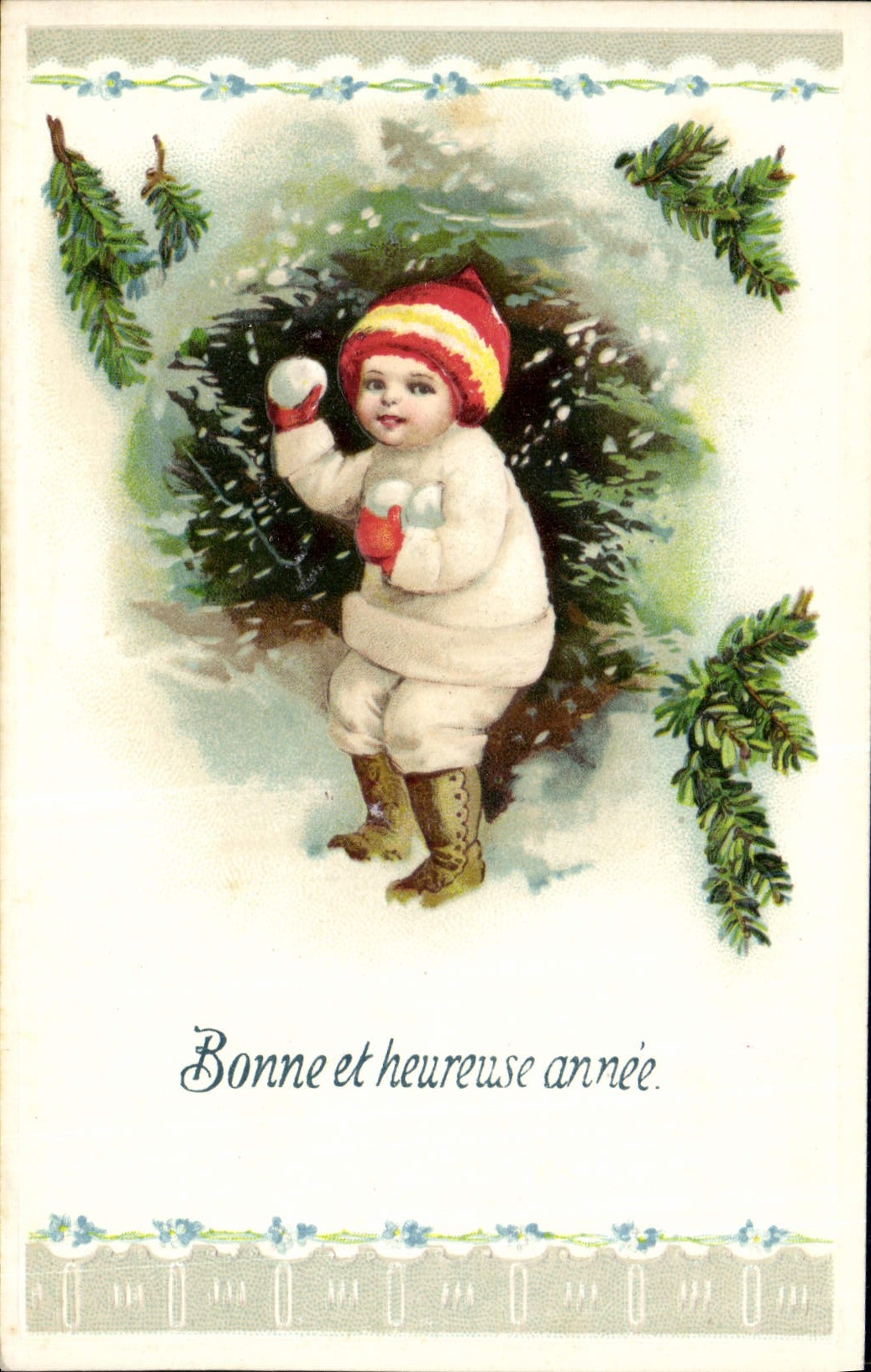 CPA Fantaisie Fleurs Enfant