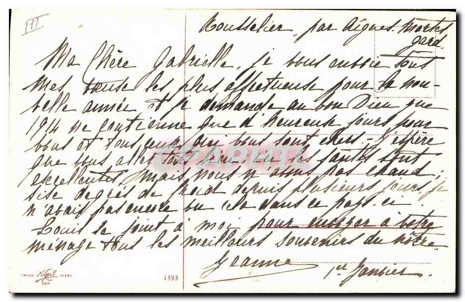 CPA Fantaisie Fleurs Enfant — Verso